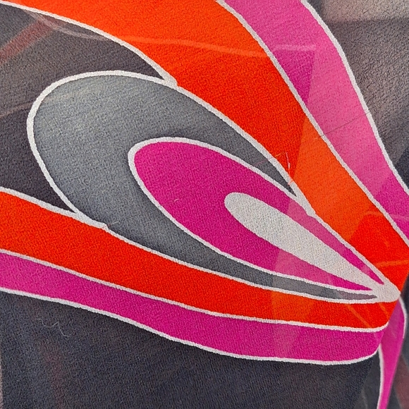 🅱️🅾️G🅾️ Pure silk color prints 2 ways blouse and scarf - Picture 13 of 14